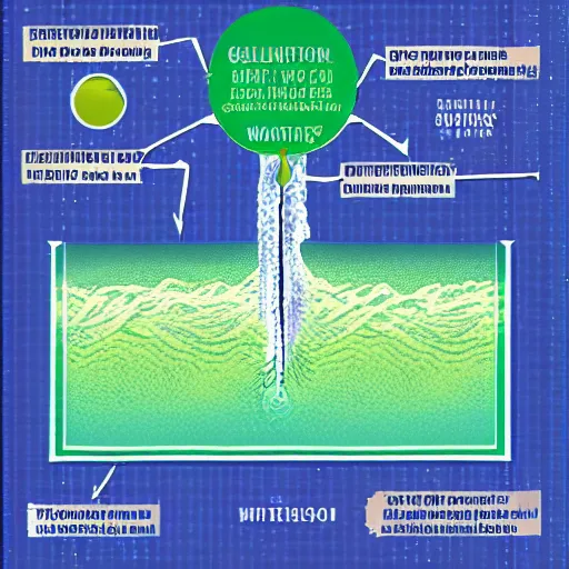 Prompt: infographic showing the inner structure of water