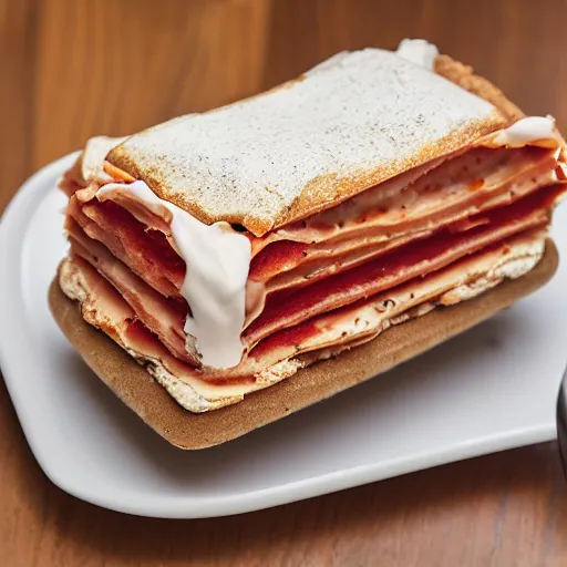 Image similar to an ice cream sandwich with pizza