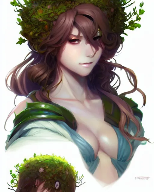 Image similar to character concept art of an anime dryad | | cute - fine - face, pretty face, realistic shaded perfect face, fine details by stanley artgerm lau, wlop, rossdraws, james jean, andrei riabovitchev, marc simonetti, and sakimichan, tranding on artstation