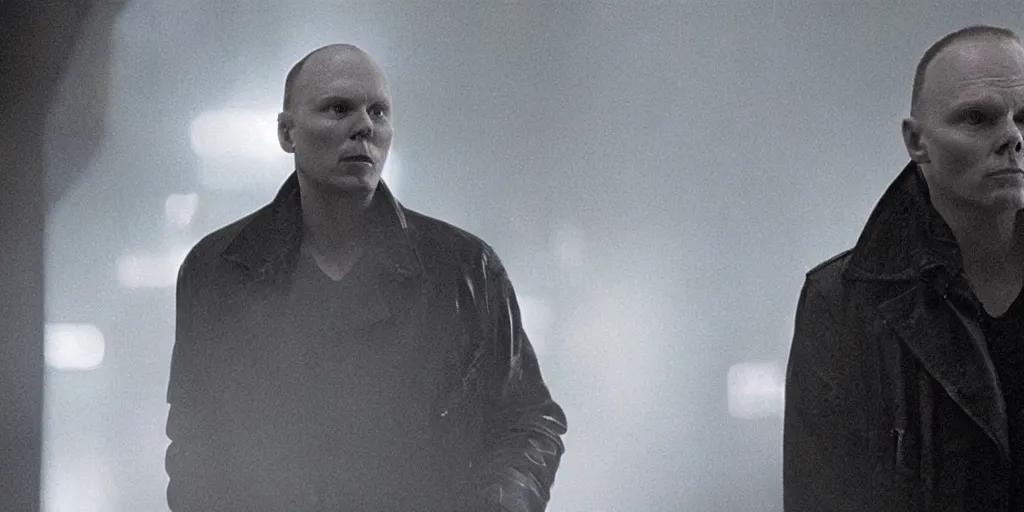 Prompt: a film still of Bill Burr in Blade Runner, high quality