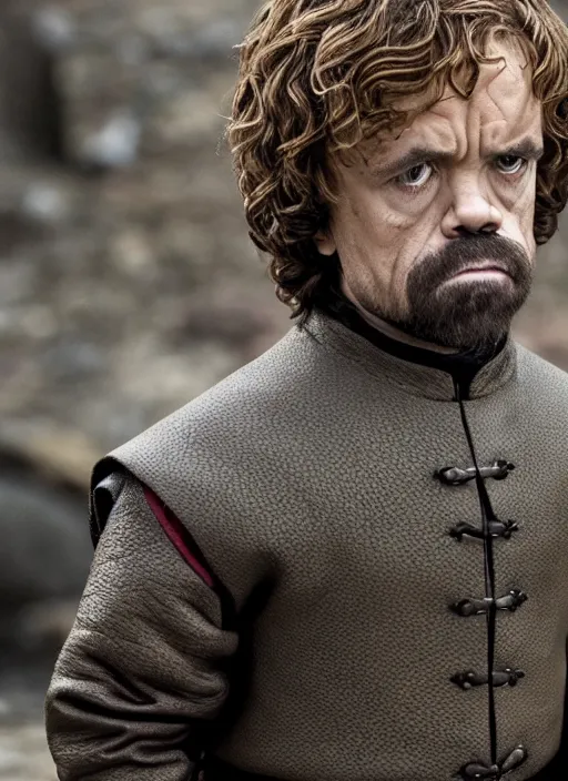 Prompt: tyrion lannister is taller than everyone