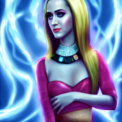 Prompt: portait princess katy perry, centred, very long hair, hd, unreal engine, art digital painting, amazing background theme