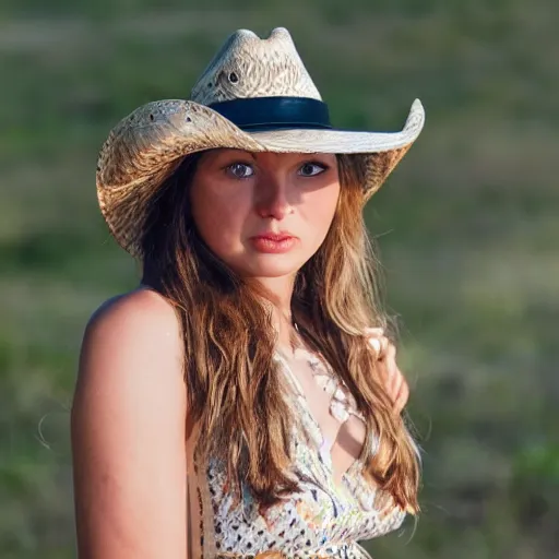 Image similar to chick wearing a cowboy hat