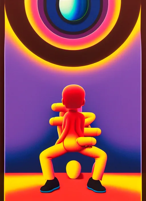 Image similar to insight a men by shusei nagaoka, kaws, david rudnick, airbrush on canvas, pastell colours, cell shaded!!!, 8 k