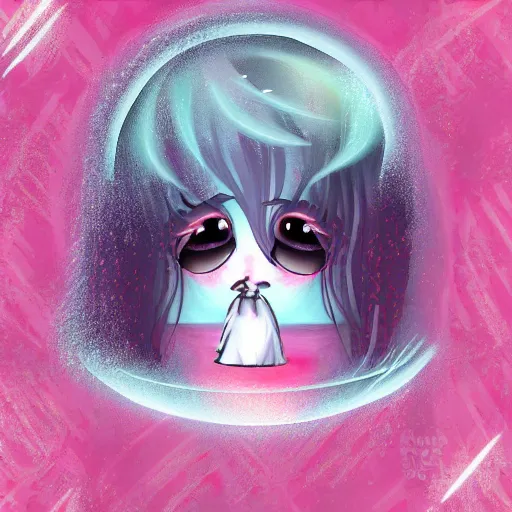 Prompt: “digital painting of a ghost in kawaii style”