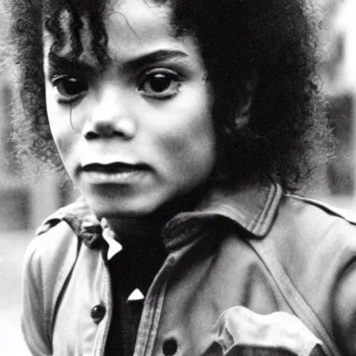 Image similar to a young michael jackson, early days of his career