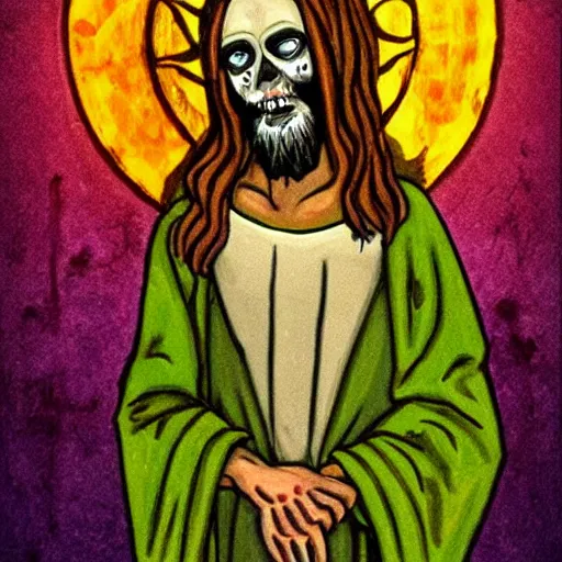 Prompt: zombie jesus,