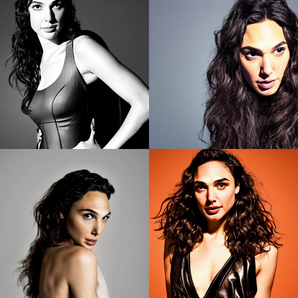 Prompt: portrait of Gal Gadot in the style of Terry Richardson, award-winning, detailed, 82 mm sigma art, close up