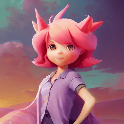 Image similar to painted portrait of a strawberry shortcake, fantastically pastel colors, octane render, matte painting concept art, official fanart behance hd artstation by jesper elsing, by rhads and makoto shinkai and lois van baarle and ilya kuvshinov and rossdraws