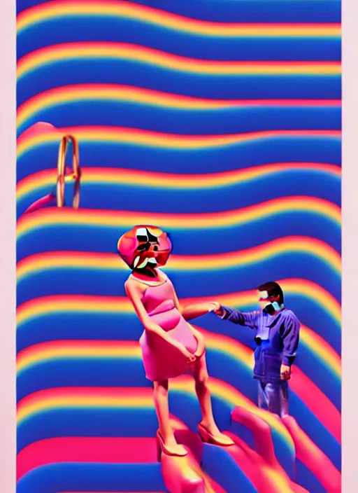 Image similar to devil in a dress by shusei nagaoka, kaws, david rudnick, airbrush on canvas, pastell colours, cell shaded, 8 k