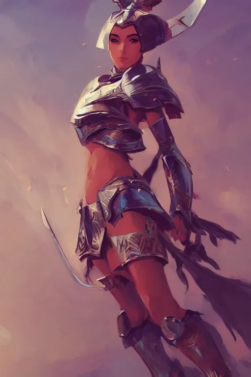 Image similar to Gorgeous armor achaemenid persian warrior girl by ilya kuvshinov, krenz cushart, Greg Rutkowski, trending on artstation