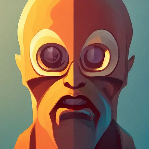 Image similar to face icon stylized minimalist the thing from another world 1 9 5 1, loftis, cory behance hd by jesper ejsing, by rhads, makoto shinkai and lois van baarle, ilya kuvshinov, rossdraws global illumination