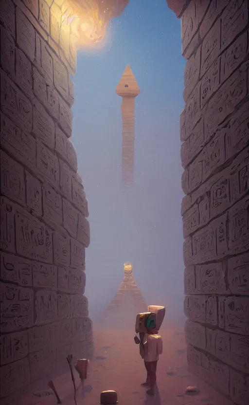 Image similar to mummy, egypt, inside the pyramid, walls, bioluminescence, treasure, vegetation, brush strokes, heavy paint, portrait, rim light, fresh colors, gradients, highly detailed, digital painting, concept art, smooth, sharp focus, pleasing aesthetics, josan gonzalez, michael dante dimartino, simon stalenhag, octane, 4 k