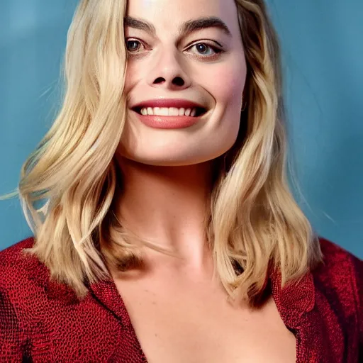 Image similar to a plate full of margot robbie