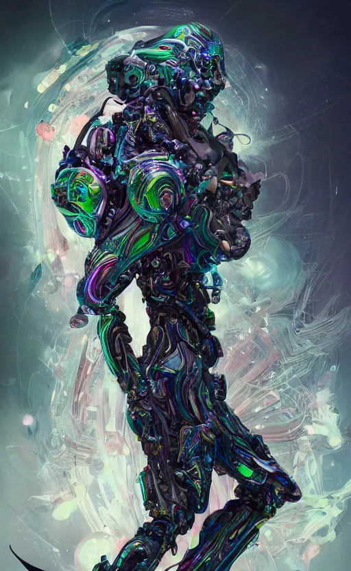 Prompt: hard surface form fused with organic form fashion outfit design, rainbow iridescent accents, full body frontal view, Peter mohrbacher, zaha hadid, tsutomu nihei, emil melmoth, zdzislaw belsinki, Craig Mullins, yoji shinkawa, trending on artstation, beautifully lit, hyper detailed, insane details, intricate, elite, ornate, elegant, luxury, dramatic lighting, CGsociety, hypermaximalist, golden ratio, octane render, weta digital, micro details, ray trace, 8k,