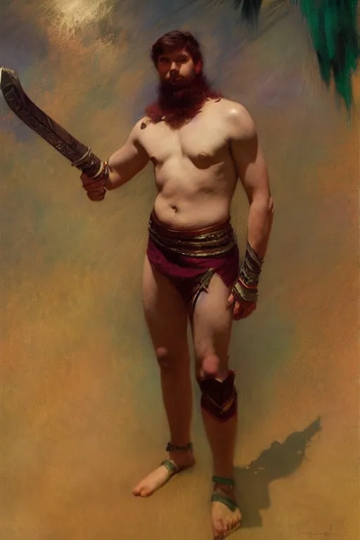 Image similar to male, warrior, arcane : league of legends, painting by gaston bussiere, craig mullins, j. c. leyendecker, edgar degas