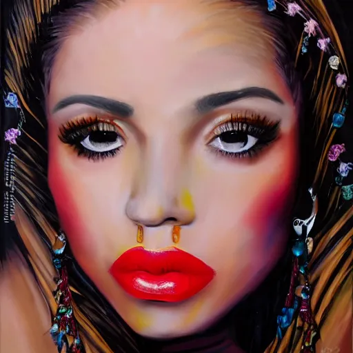 Prompt: Estefania Villegas Burgos , realistic face, in a jazzy mood,