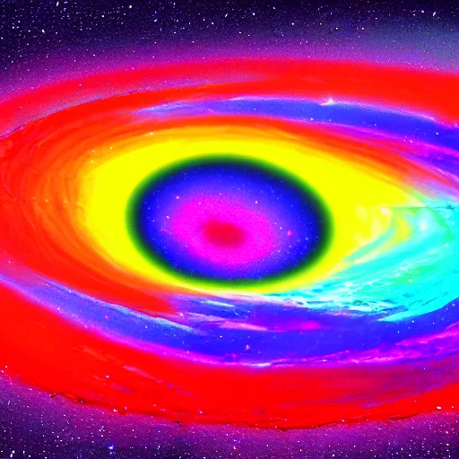 Image similar to rainbow cosmic black hole