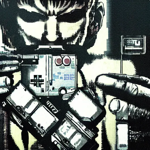 Image similar to fuzzy photo of a gameboy, yoji shinkawa