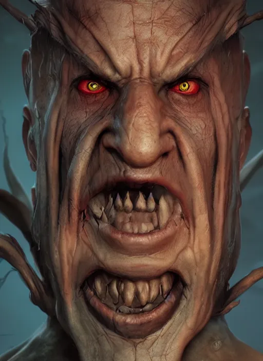 Image similar to An epic fantasy comic book style portrait painting of frightening horror creatures, Unreal 5, DAZ, hyperrealistic, octane render, cosplay, RPG portrait, dynamic lighting