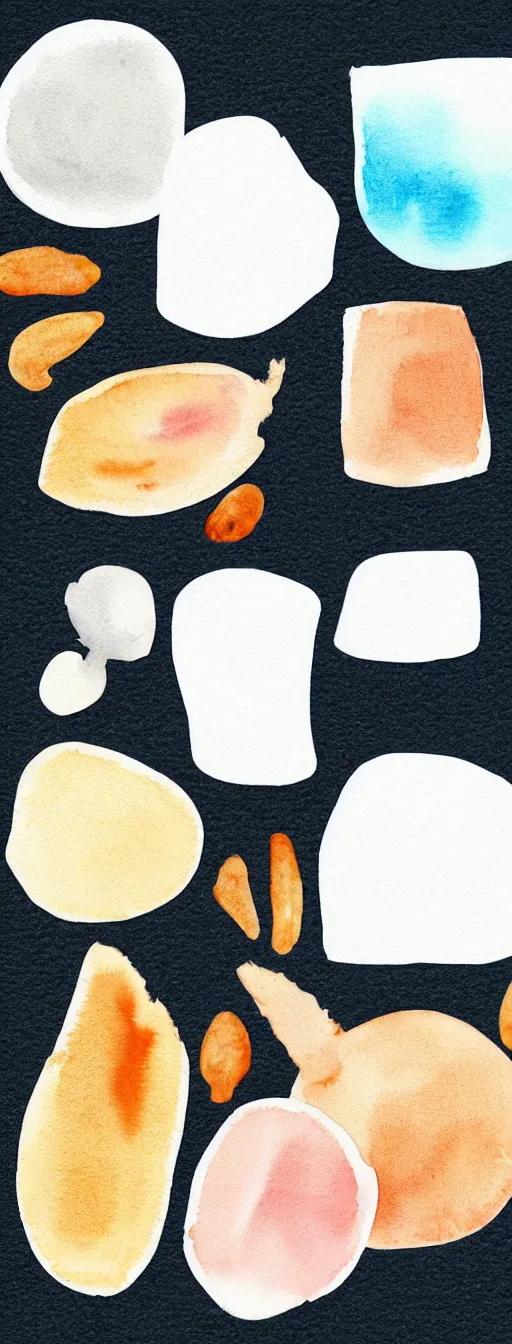 Image similar to minimalist watercolor art of flours on white background, illustration, vector art