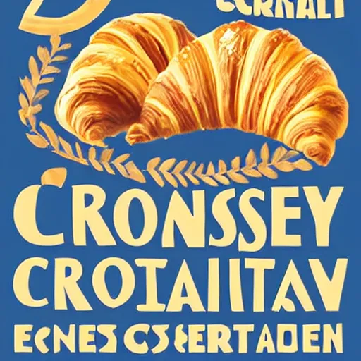 Image similar to croissant propaganda poster