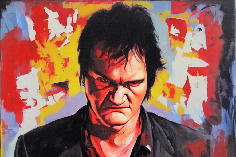 Image similar to Quentin tarantino, oil painting