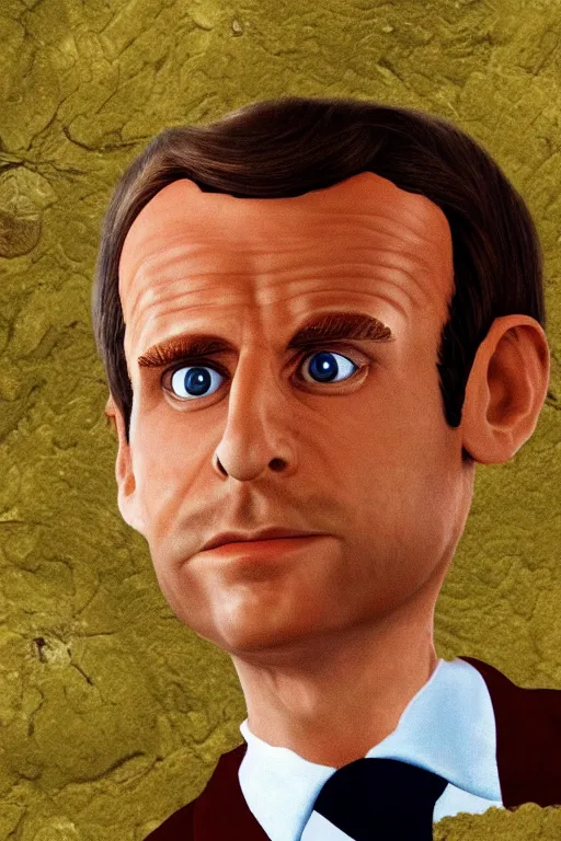 Prompt: Emmanuel Macron love so much mushroom from Mario in the wood, realistic detailed picture