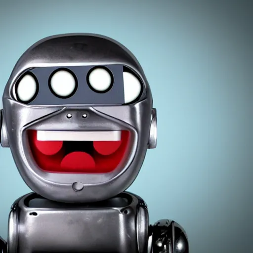 Image similar to laughing robot face