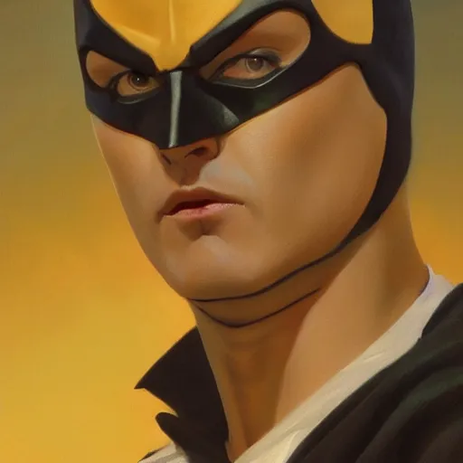 Image similar to Painting of Michael Keaton as Batman. Art by william adolphe bouguereau. During golden hour. Extremely detailed. Beautiful. 4K. Award winning.