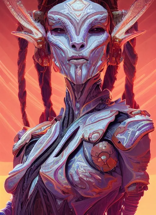 Image similar to symmetry!! portrait of starfish alien in the style of horizon zero dawn, machine face, intricate, elegant, highly detailed, digital painting, artstation, concept art, smooth, sharp focus, illustration, art by artgerm and greg rutkowski and alphonse mucha, 8 k