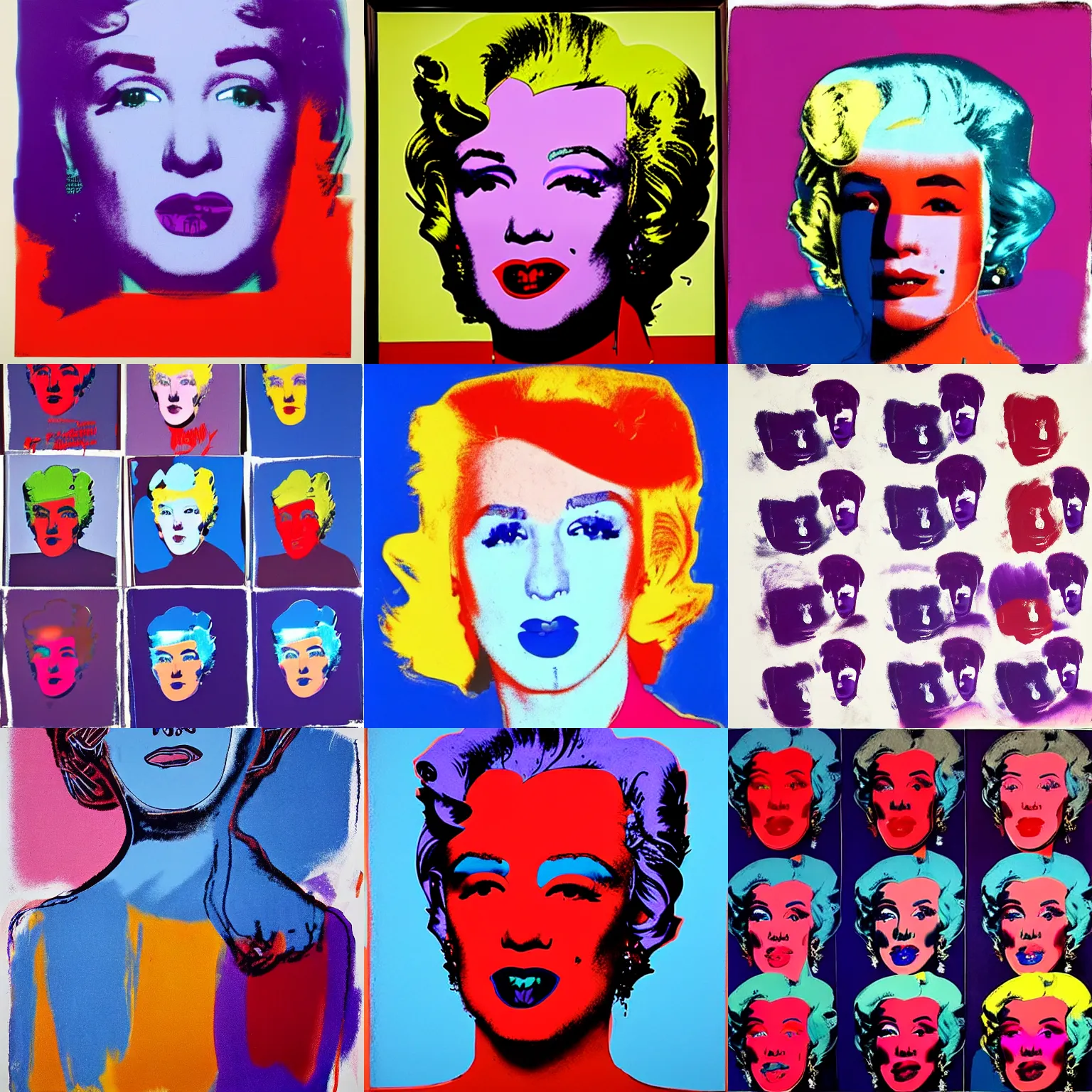 painting from andy warhol expressing fear, sadness, | Stable Diffusion ...