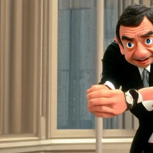 Image similar to a still of Mr Bean The Movie, Pixar (2018)