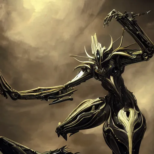 Image similar to highly detailed exquisite warframe fanart, looking up at a 500 foot tall giant elegant beautiful saryn prime female warframe, as an anthropomorphic robot female dragon, proportionally accurate, anatomically accurate, sharp claws, posing elegantly over your tiny form, detailed legs looming over you, two arms, two legs, camera close to the legs and feet, camera looking up, giantess shot, upward shot, ground view shot, leg and hip shot, front shot, epic cinematic shot, high quality, captura, realistic, professional digital art, high end digital art, furry art, giantess art, anthro art, DeviantArt, artstation, Furaffinity, 3D, 8k HD render, epic lighting