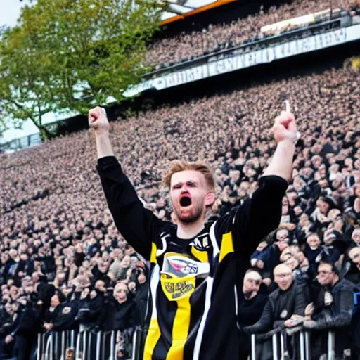 Prompt: an aik football supporter