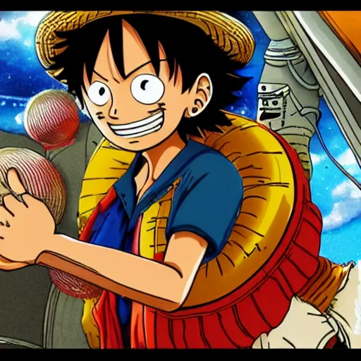 Image similar to luffy in spacecraft