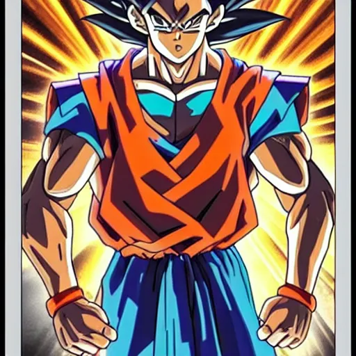 Image similar to low quality photo of goku in the backrooms