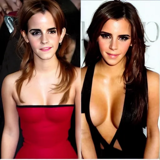 Image similar to emma watson mixed with kim kardashian