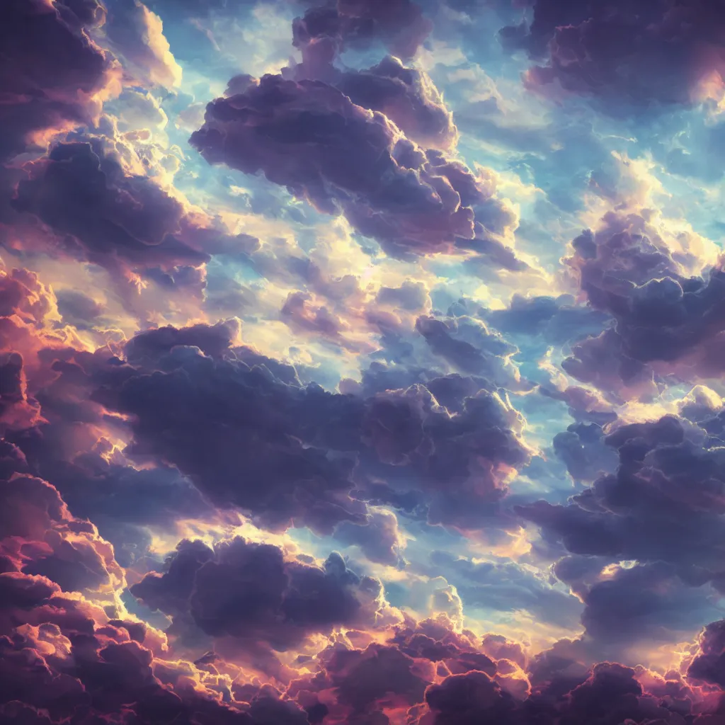Prompt: a singular cloud with a dark background, ultrafine highly detailed hyper colorful illustration, sharp focus, unreal engine highly rendered, global illumination, radiant light