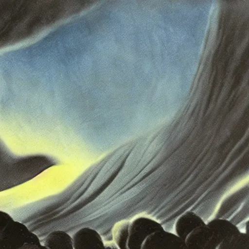 Image similar to matte painting from Fantasia (1943)