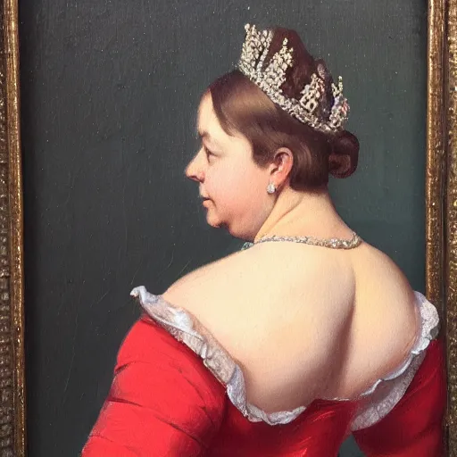 Prompt: Queen Victoria twerking, oil painting