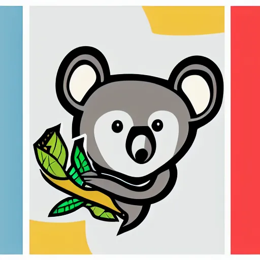 Image similar to Propaganda poster of koala, sticker, highly detailed, colorful, illustration, smooth and clean vector curves, no jagged lines, vector art, smooth