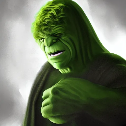 Image similar to Emperor Palpatine is The Hulk, hyperdetailed, artstation, cgsociety, 8k