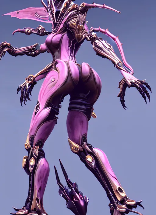 Prompt: extremely detailed giantess shot, front shot, of a beautiful goddess saryn warframe, that's a giant beautiful stunning anthropomorphic robot female dragon with metal cat ears, standing elegantly on a mountain, detailed sharp robot dragon claws, robot dragon feet, streamlined pink armor, thick smooth warframe thighs, long elegant tail, detailed warframe fanart, destiny fanart, high quality digital art, giantess art, furry art, 3D realistic, warframe art, Destiny art, furaffinity, DeviantArt, artstation, 8k HD, octane render