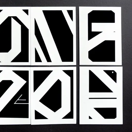 Image similar to black on white graphic design stickers in style of david rudnick, eric hu, y 2 k, brutalism