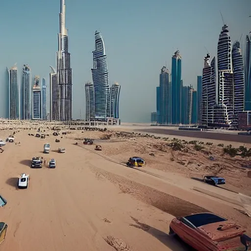 Image similar to gta : dubai, by wes anderson