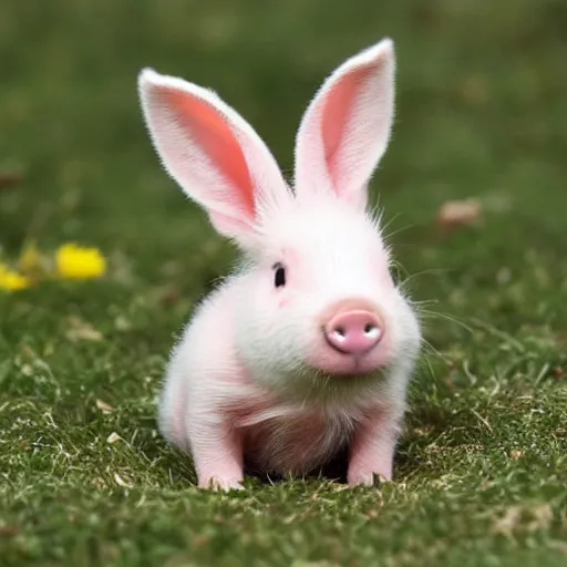 Image similar to half miniature piglet, half bunny