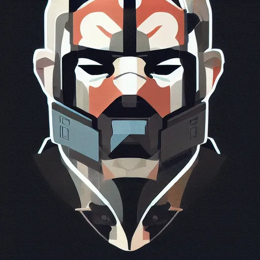 Prompt: face icon vector minimalist call of duty, loftis, cory behance hd by jesper ejsing, by rhads, makoto shinkai and lois van baarle, ilya kuvshinov, rossdraws global illumination