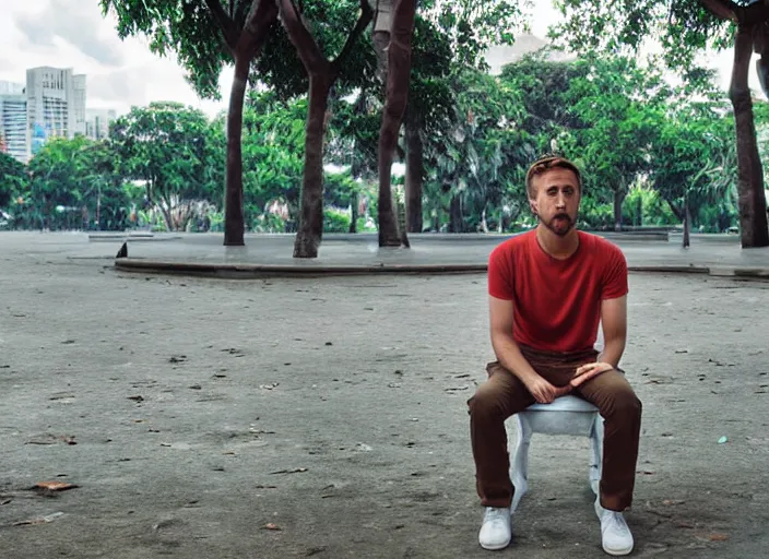 Prompt: ryan gosling in luneta park, philippines, real life photograph, award winning photograph, 4 k