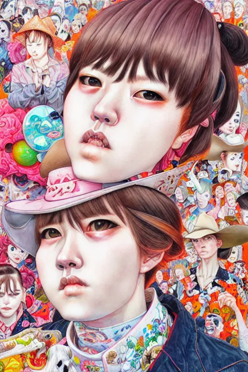 Prompt: cowboy style of yoshii chie and hikari shimoda and martine johanna, highly detailed